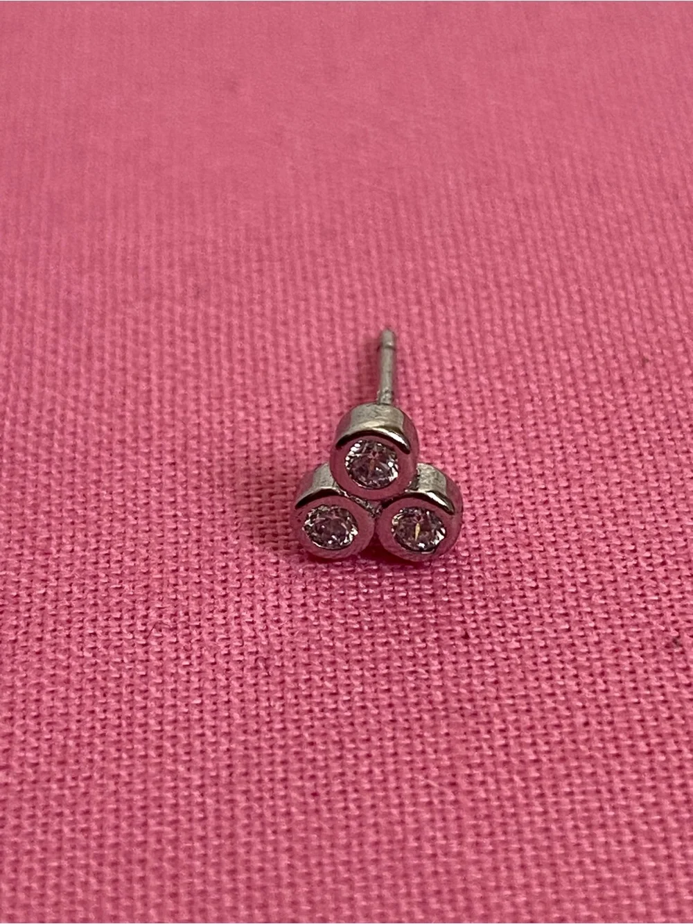 Never-Worn Dainty Sterling Silver Bezel Stud Earrings from Sterling Forever